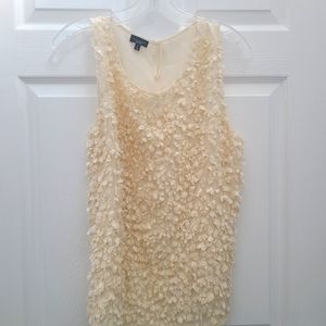 Talbots scoop neck cream blouse